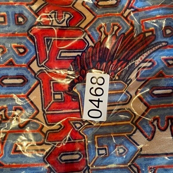 0468 Collectors LuLaRoe Size T & C Leggings Red and Blue Lularoe Logo Pr… - Picture 4 of 4